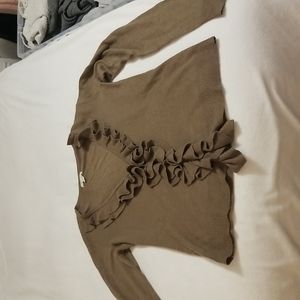 Ruffled front cardigan